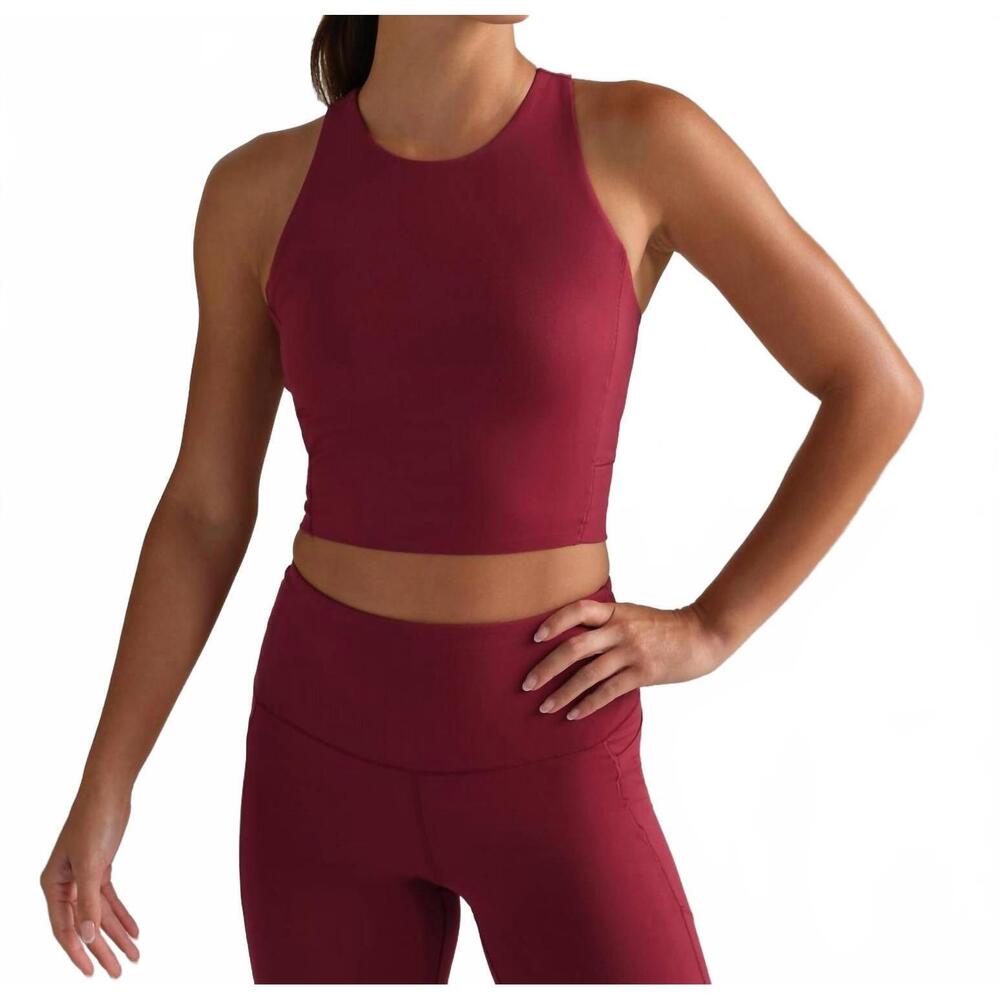 NEW RHONE revive longline bra in cranberry